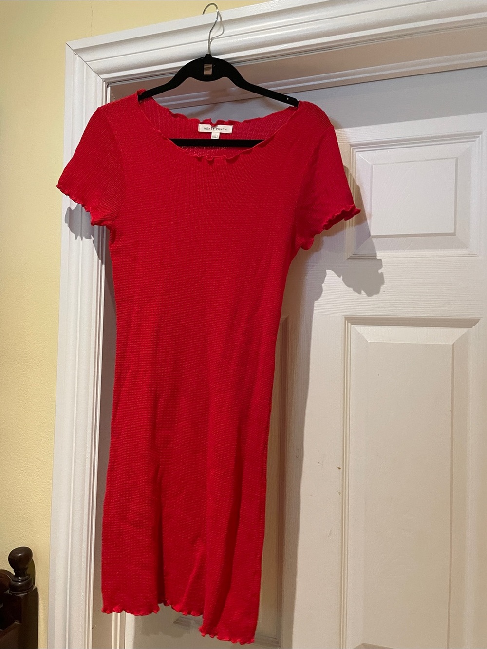 Honey Punch Red Dress Y2K Coquette Balletcore EuroSummer L